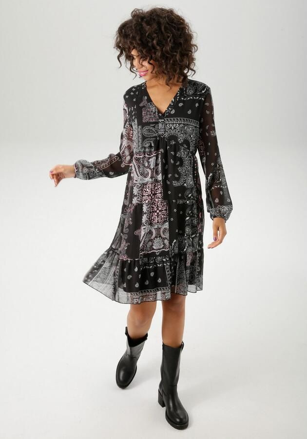 Aniston CASUAL Tuniekjurk in fantasierijk paisley-patroonmix nieuwe collectie - Foto 4