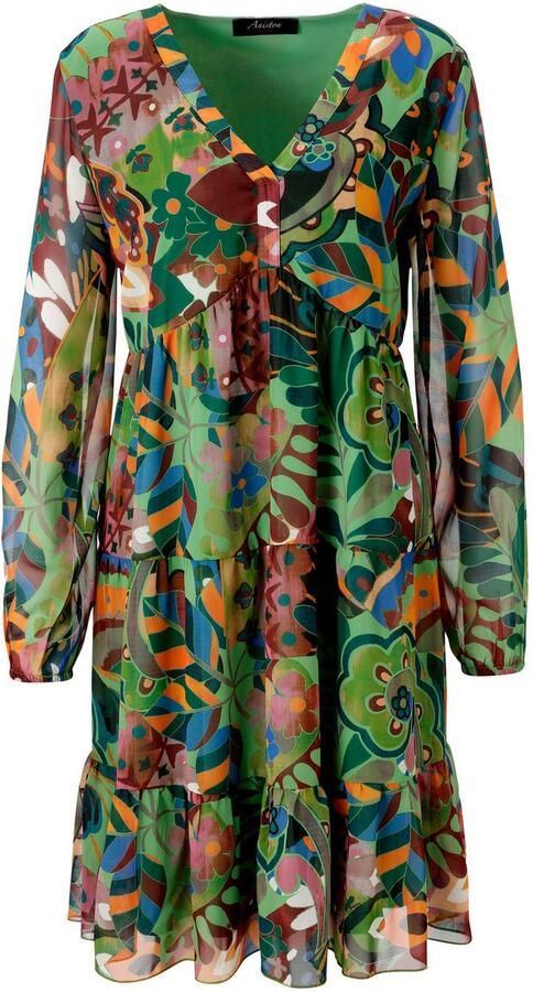 Aniston CASUAL Tuniekjurk met fantasierijke grafische bloe print nieuwe collectie - Foto 6