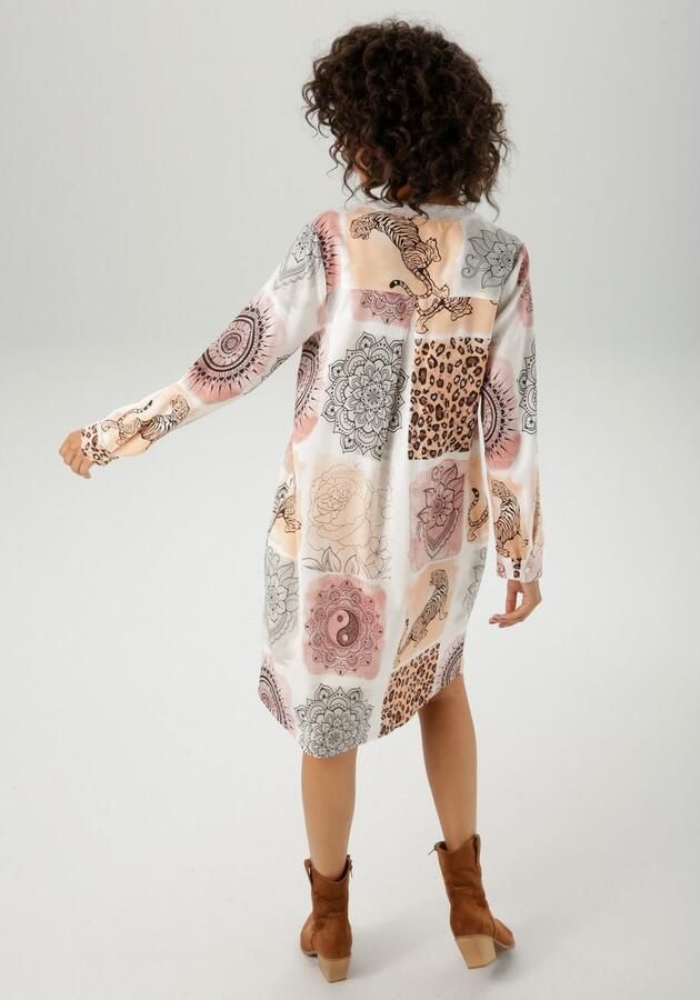 Aniston CASUAL Tuniekjurk met fantasierijke patch-print elk stuk is uniek nieuwe collectie - Foto 4