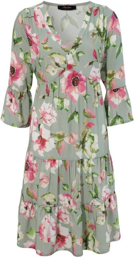 Aniston CASUAL Tuniekjurk met fantasievolle bloe print - Foto 5