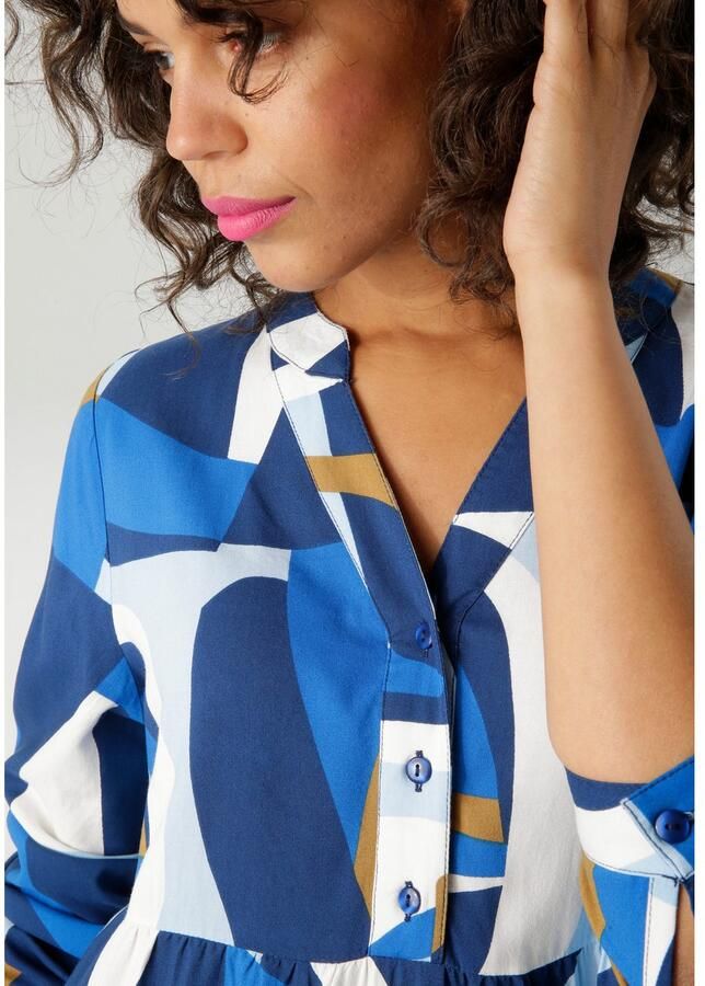 Aniston CASUAL Tuniekjurk met grootschalig grafisch druk nieuwe collectie - Foto 2