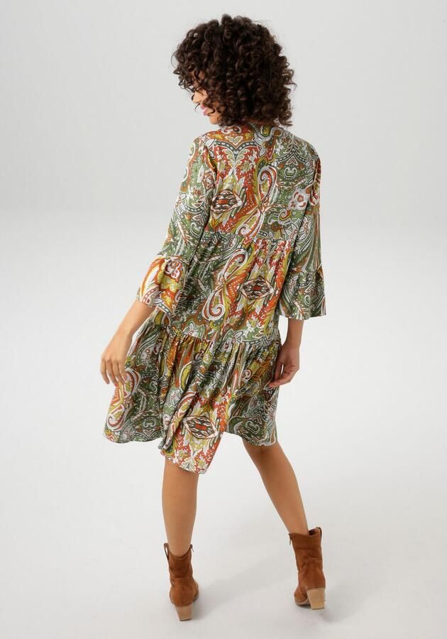 Aniston CASUAL Tuniekjurk met kleurharmonieuze grootvlak paisley-patroon - Foto 5