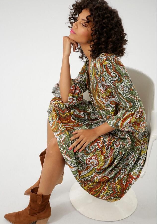 Aniston CASUAL Tuniekjurk met kleurharmonieuze grootvlak paisley-patroon - Foto 3