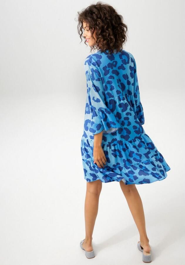 Aniston CASUAL Tuniekjurk met kleurrijke grafische bloemen bedrukt - Foto 4