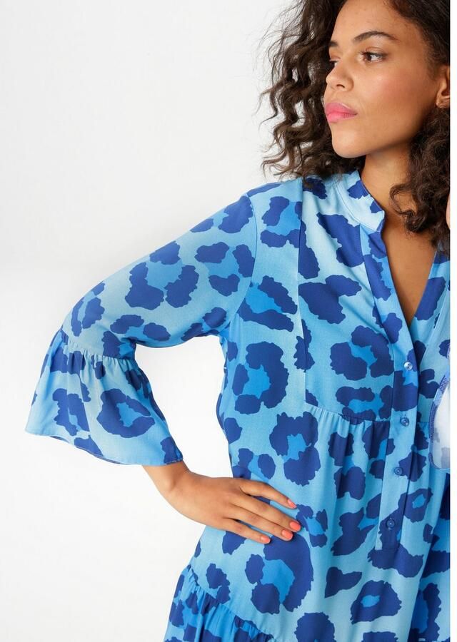 Aniston CASUAL Tuniekjurk met kleurrijke grafische bloemen bedrukt - Foto 2