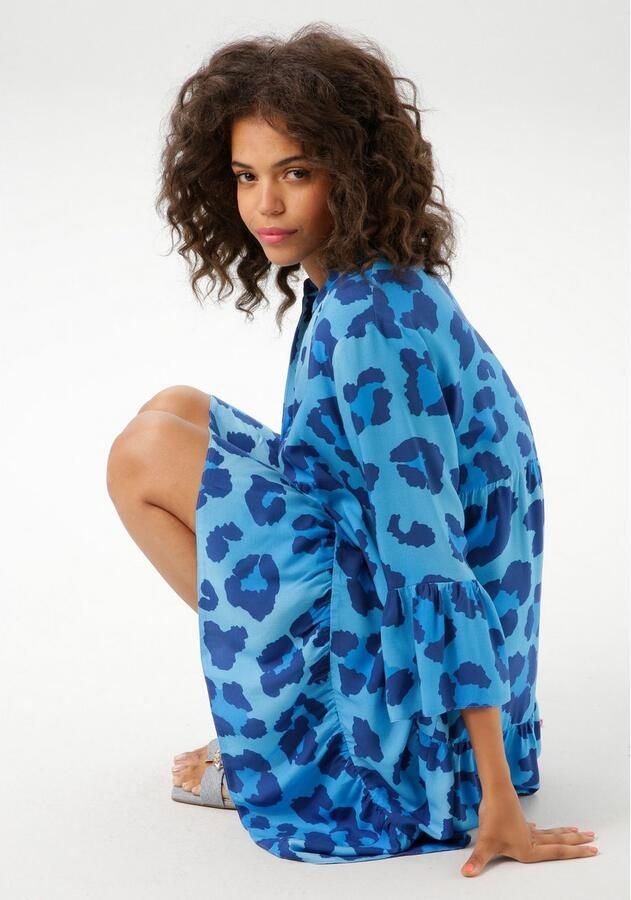 Aniston CASUAL Tuniekjurk met kleurrijke grafische bloemen bedrukt - Foto 3