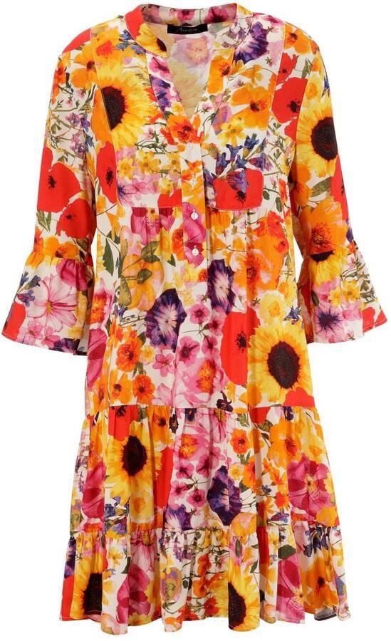 Aniston CASUAL Tuniekjurk met kleurrijke grootbloemige druk - Foto 5