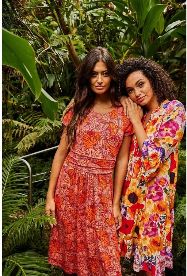 Aniston CASUAL Tuniekjurk met kleurrijke grootbloemige druk - Foto 4