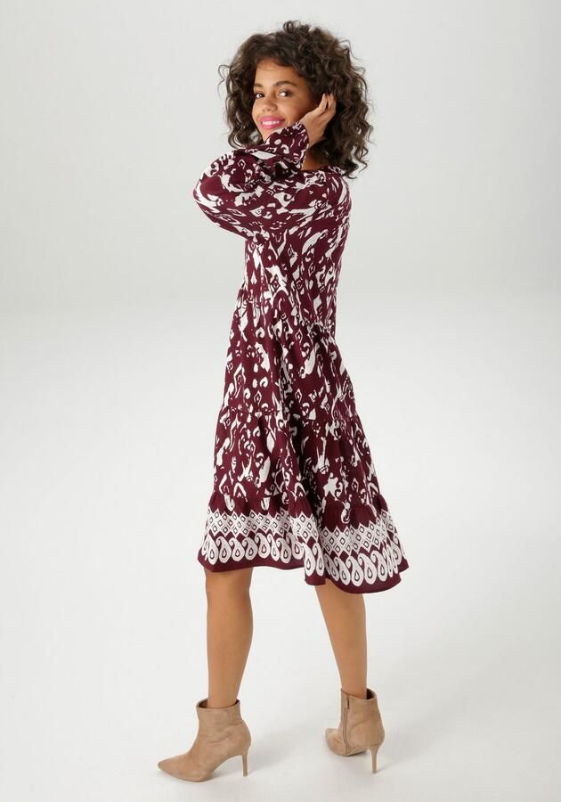 Aniston CASUAL Tuniekjurk met kunstzinnige print en boord aan de zoom nieuwe collectie - Foto 3