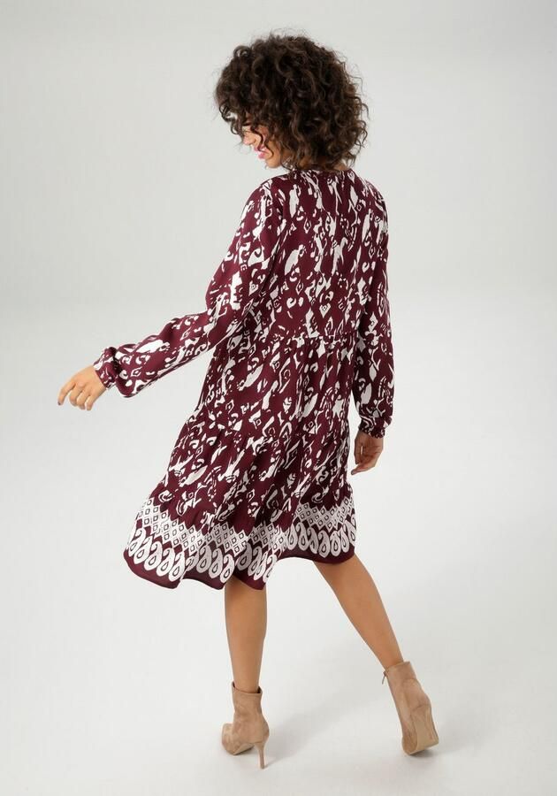 Aniston CASUAL Tuniekjurk met kunstzinnige print en boord aan de zoom nieuwe collectie - Foto 4