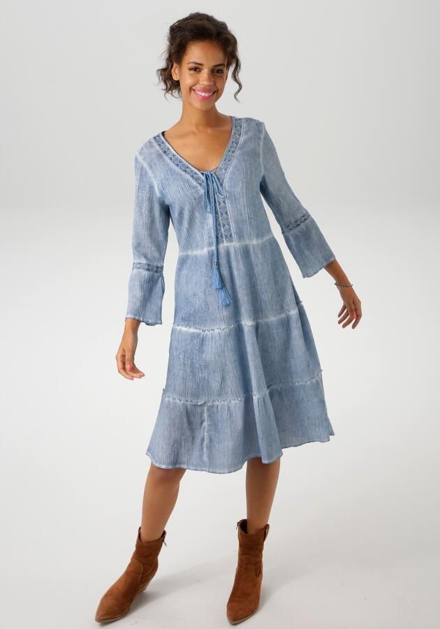 Aniston CASUAL Tuniekjurk met uitgebreide kantversiering (Met jersey onderjurk) - Foto 7