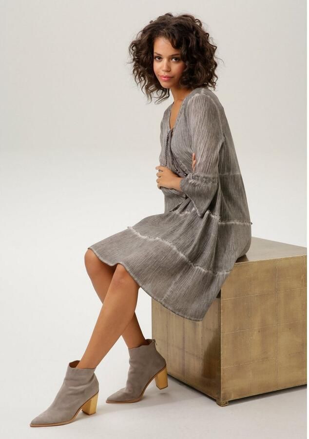 Aniston CASUAL Tuniekjurk met uitgebreide kantversiering (Met jersey onderjurk) - Foto 2