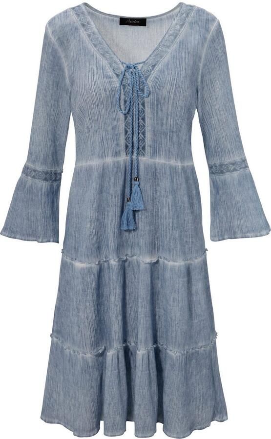 Aniston CASUAL Tuniekjurk met uitgebreide kantversiering (Met jersey onderjurk) - Foto 6