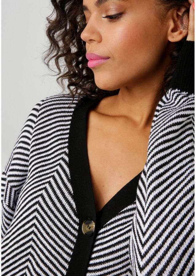 Aniston CASUAL Vest in trendy visgraat patroon - Foto 4