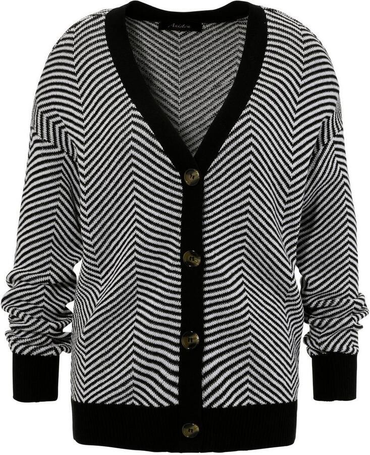 Aniston CASUAL Vest in trendy visgraat patroon - Foto 2