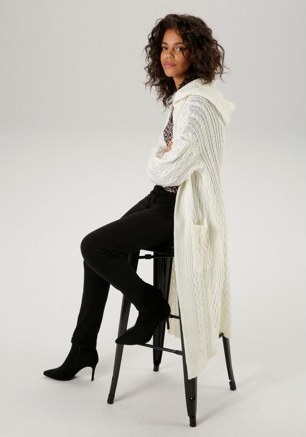 Aniston CASUAL Vest in trendy vlecht- en ajourpatroon-mix - Foto 5