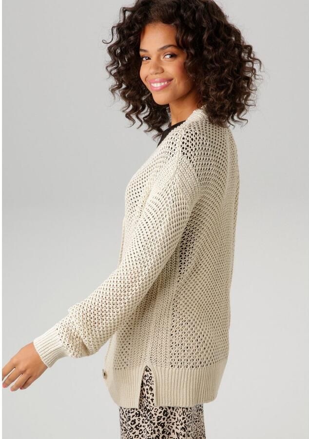 Aniston CASUAL Vest met trendy gaatjesbrei-patroon - Foto 5