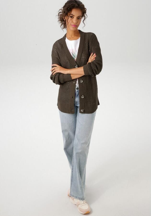 Aniston CASUAL Vest met trendy gaatjesbrei-patroon - Foto 5