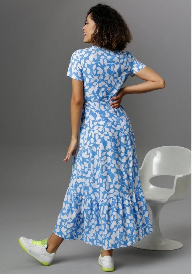 Aniston CASUAL Wikkeljurk met grafisch bladdessin - Foto 3