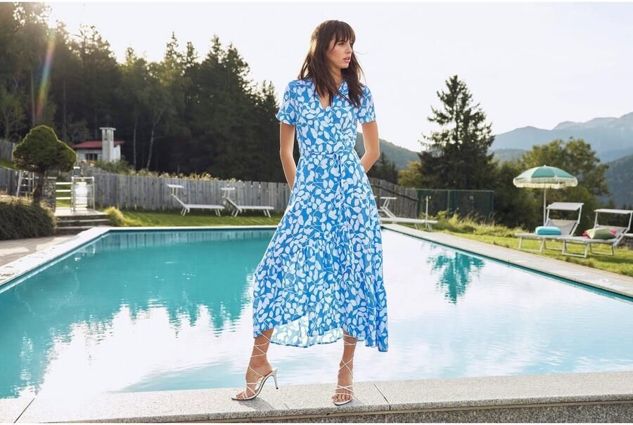 Aniston CASUAL Wikkeljurk met grafisch bladdessin - Foto 5