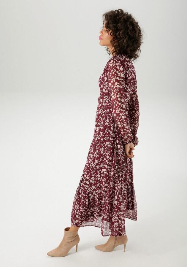 Aniston CASUAL Wikkeljurk met grafische bloe print elk deel uniek nieuwe collectie - Foto 3