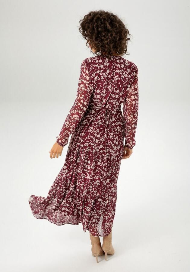 Aniston CASUAL Wikkeljurk met grafische bloe print elk deel uniek nieuwe collectie - Foto 4