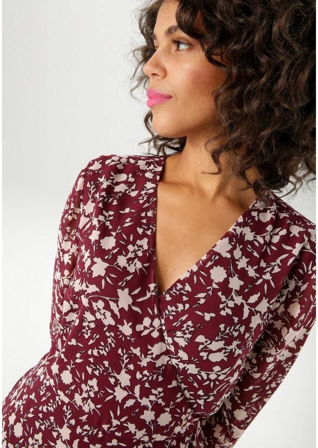 Aniston CASUAL Wikkeljurk met grafische bloe print elk deel uniek nieuwe collectie - Foto 2