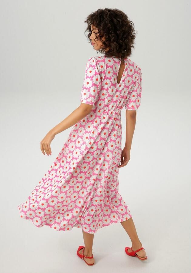 Aniston CASUAL Zomerjurk allover bedrukt met bloemen - Foto 3