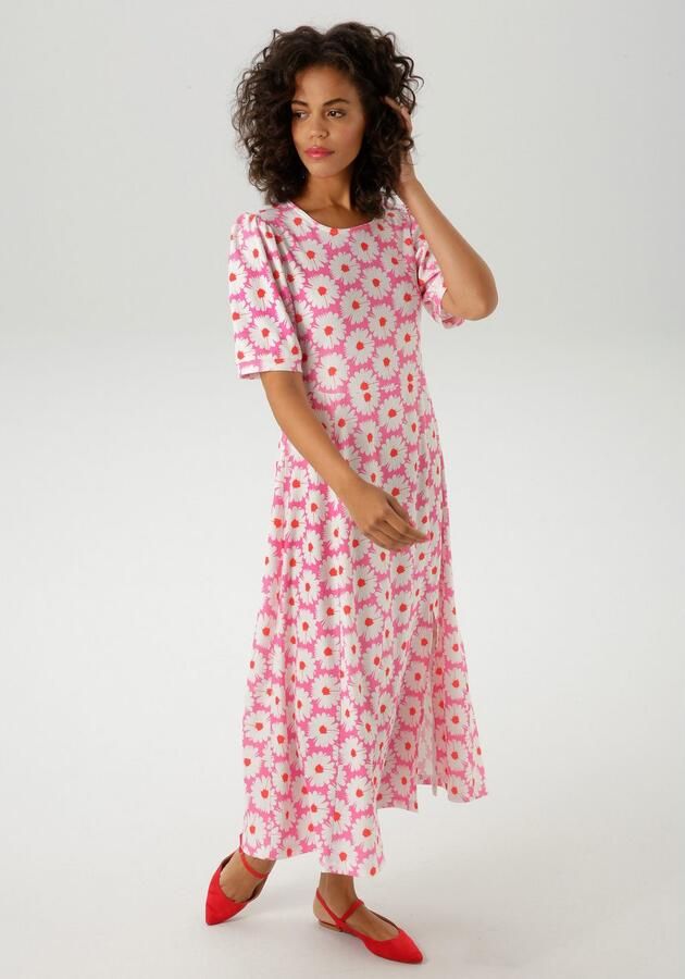 Aniston CASUAL Zomerjurk allover bedrukt met bloemen - Foto 4