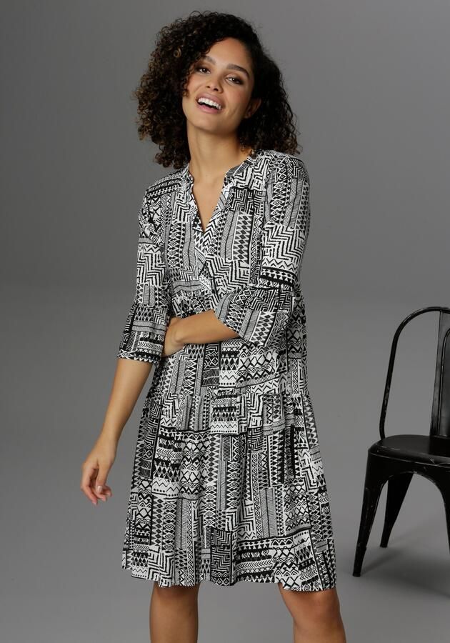 Aniston CASUAL Zomerjurk in folklore-look