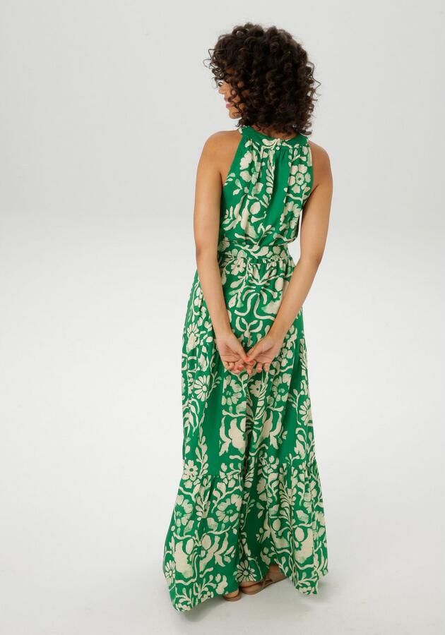 Aniston CASUAL Zomerjurk met extravagante bloemenprint elk stuk is uniek (Met afneembare bindband) - Foto 5