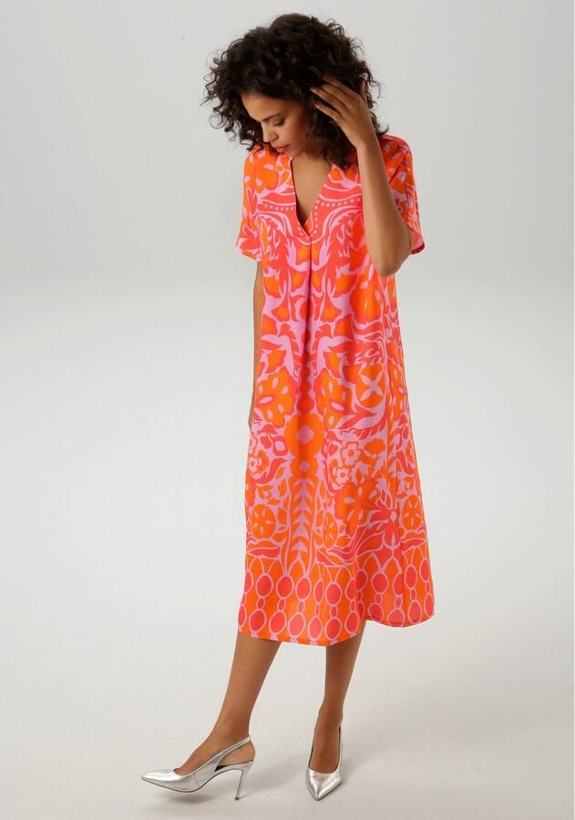 Aniston CASUAL Zomerjurk met extravagante grafische print - Foto 3