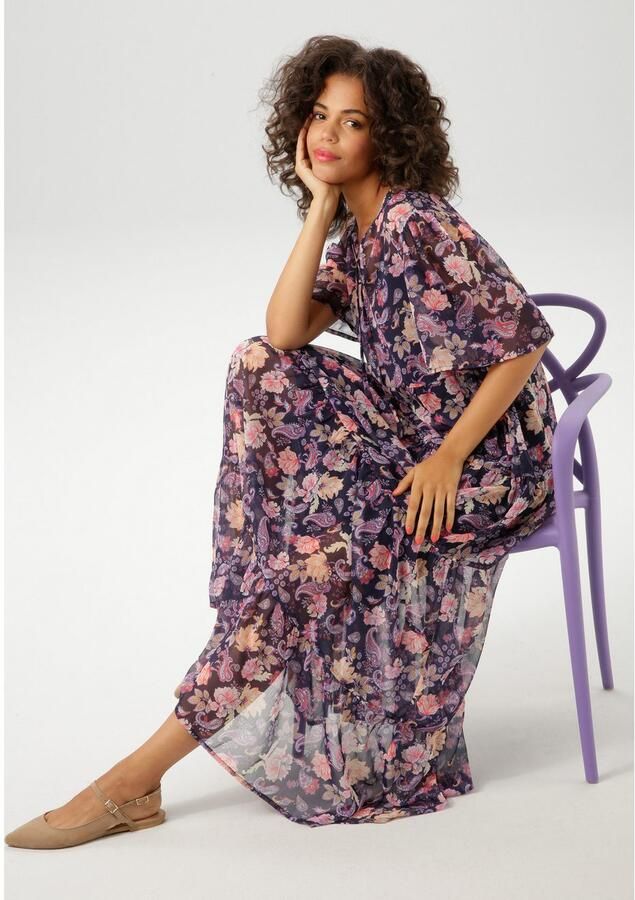 Aniston CASUAL Zomerjurk met fantasierijke bloe - en paisley-print - Foto 3