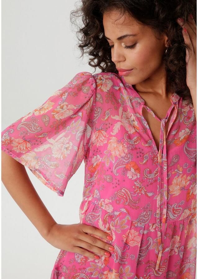 Aniston CASUAL Zomerjurk met fantasierijke bloe - en paisley-print - Foto 2