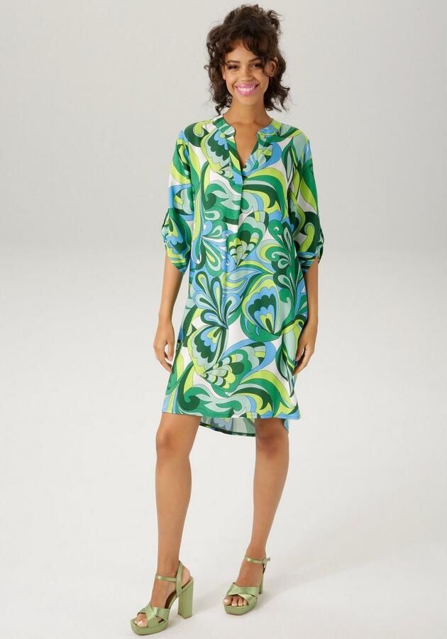Aniston CASUAL Zomerjurk met harmonieuze kleuren grafische print - Foto 2