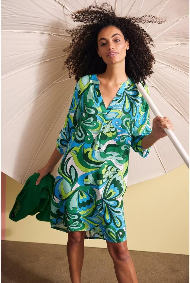 Aniston CASUAL Zomerjurk met harmonieuze kleuren grafische print - Foto 4