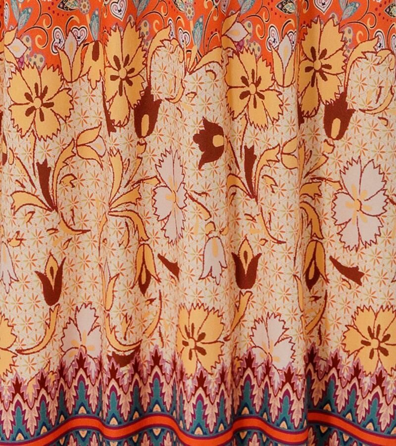 Aniston CASUAL Zomerjurk met kleurharmonieuze bloemenprint en rand aan de zoom