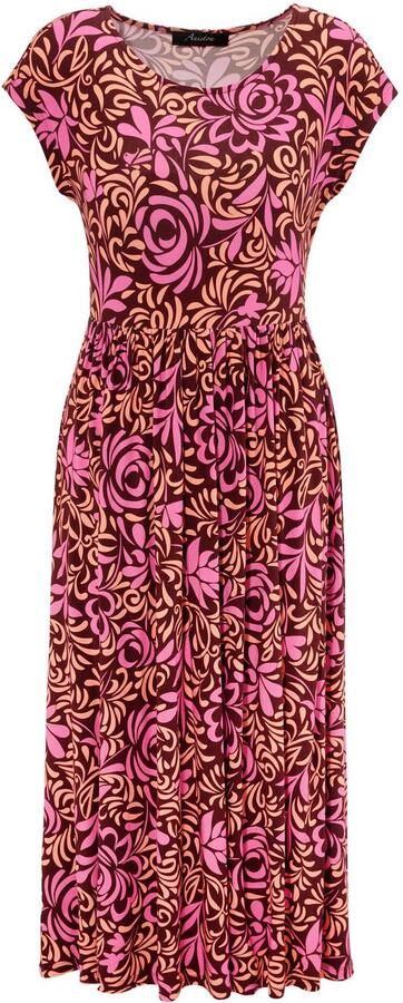 Aniston CASUAL Zomerjurk met kleurharmonieuze grafische rozenprint - Foto 6