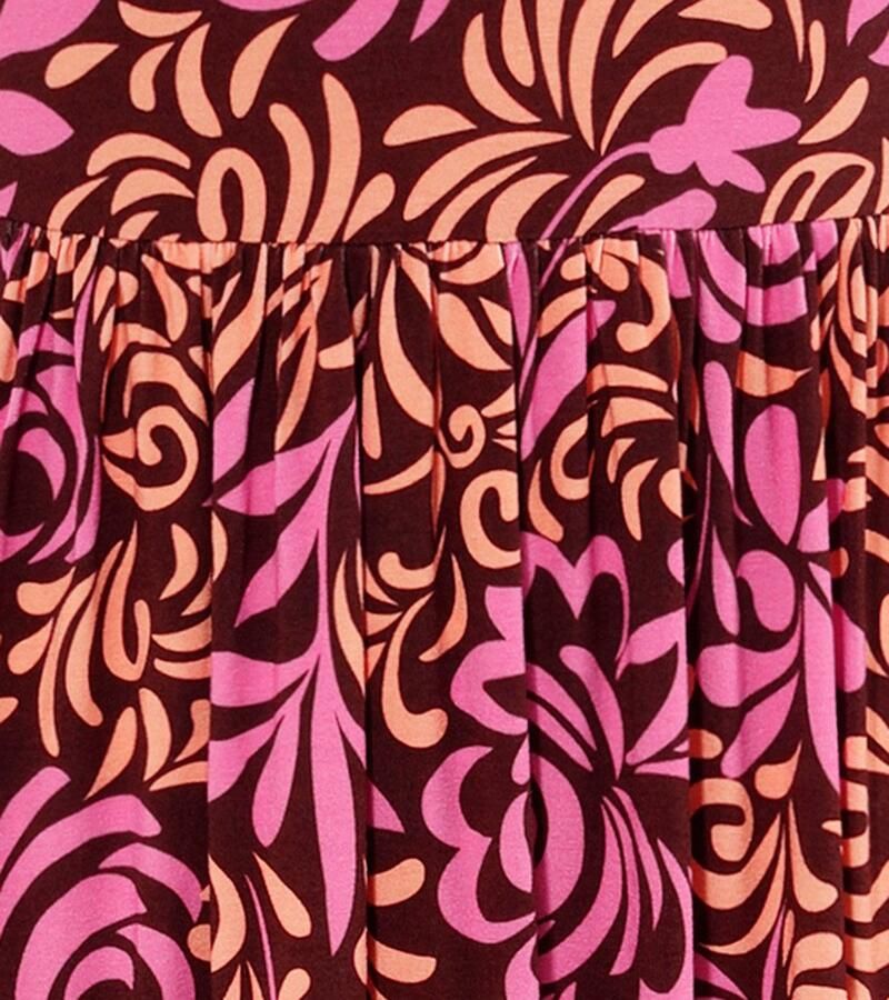 Aniston CASUAL Zomerjurk met kleurharmonieuze grafische rozenprint