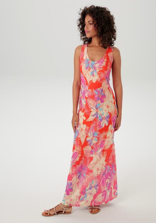 Aniston CASUAL Zomerjurk met kleurrijke bloemenprint elk stuk een uniek exemplaar - Foto 6