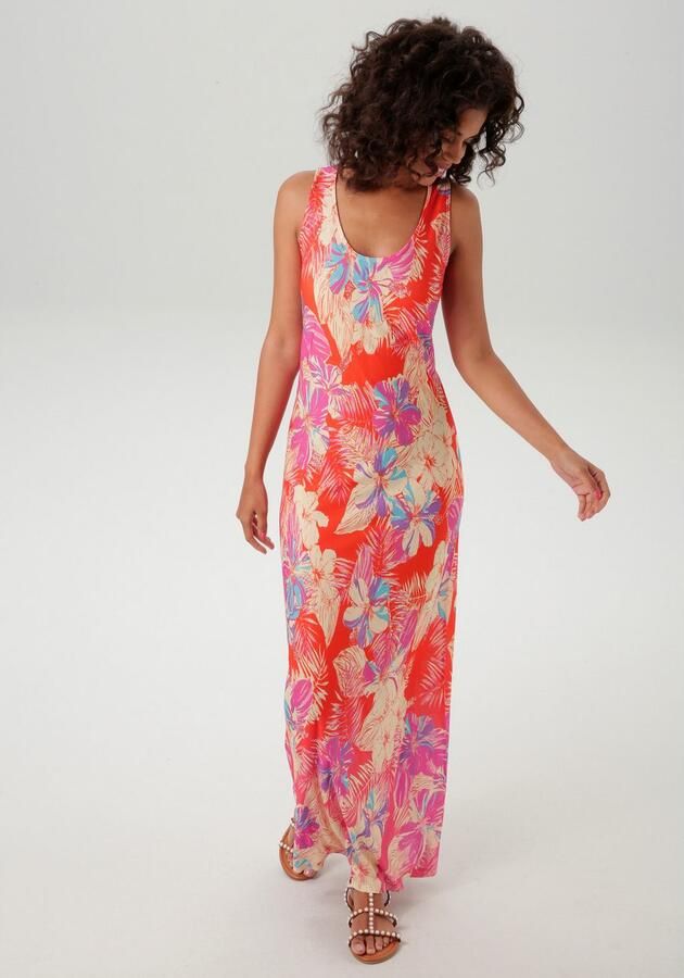 Aniston CASUAL Zomerjurk met kleurrijke bloemenprint elk stuk een uniek exemplaar - Foto 3