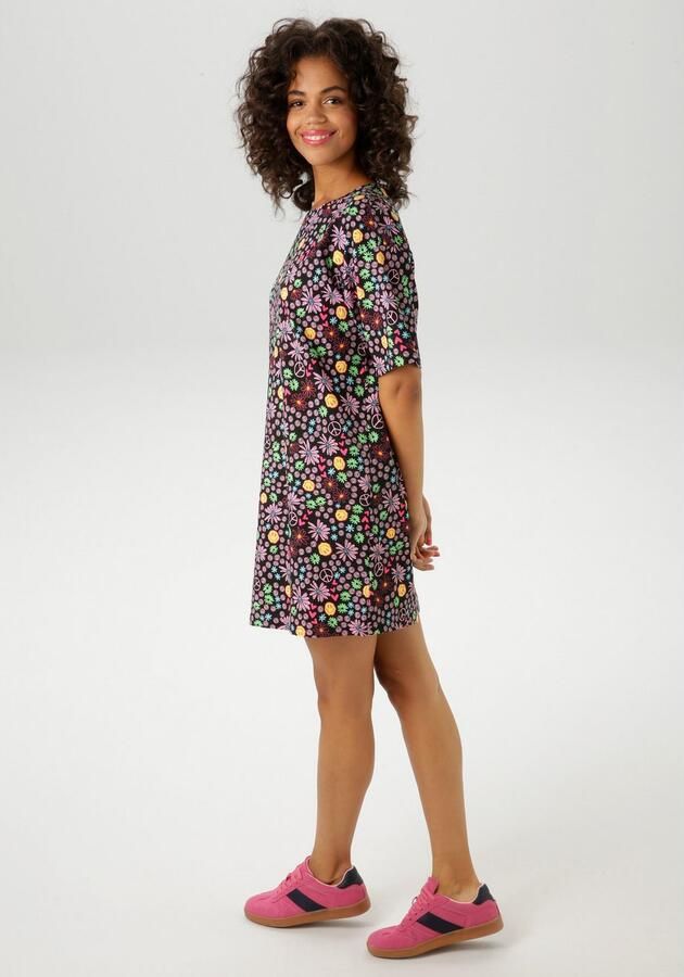 Aniston CASUAL Zomerjurk met kleurrijke extravagante print - Foto 4
