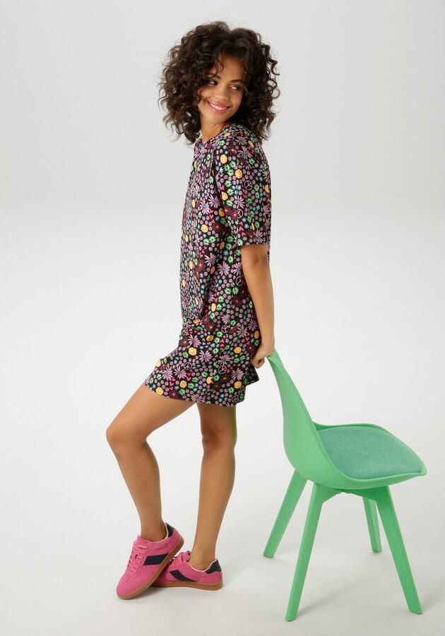 Aniston CASUAL Zomerjurk met kleurrijke extravagante print - Foto 5