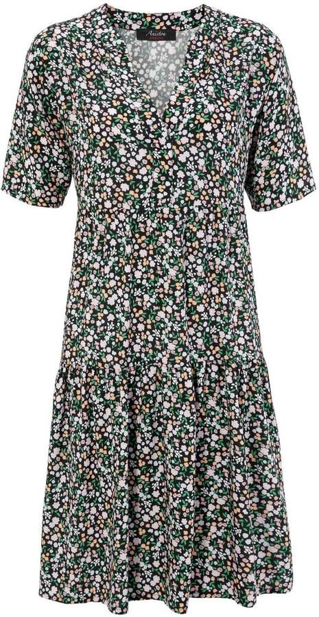 Aniston CASUAL Zomerjurk met kleurrijke minimalistische bloemenprint - Foto 5
