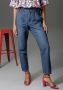 Aniston CASUAL Loose fit jeans highwaist met comfortabele elastische band paperbag-jeans - Thumbnail 1