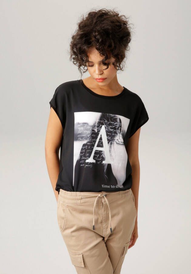 Aniston CASUAL T-shirt met droomprint aan de voorkant