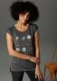 Aniston CASUAL T-shirt met een frontprint gedeeltelijk glinsterende folieprint - Thumbnail 1
