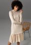 Aniston CASUAL Gebreide jurk met chiffon-volant - Thumbnail 1