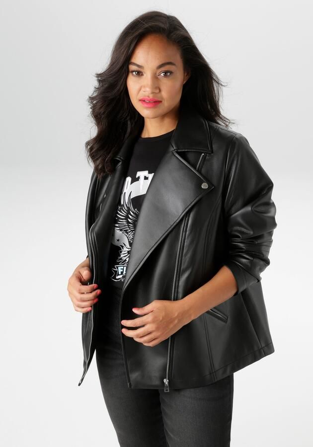 Aniston PLUS Bikerjack in biker-look nieuwe collectie - Foto 11
