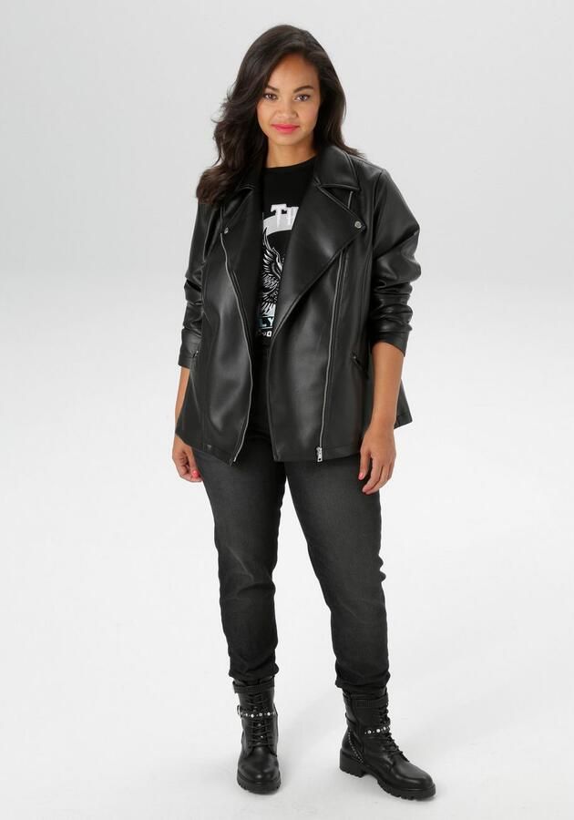 Aniston PLUS Bikerjack in biker-look nieuwe collectie - Foto 6